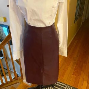 Women’s faux leather skirt